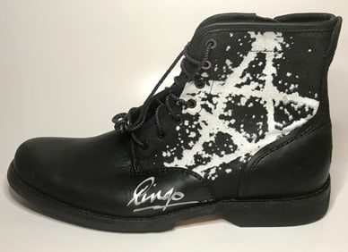 Beatles Ringo Starr Signed Timberland Boot w/BAS LOA