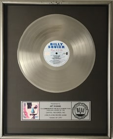Billy Squier Signs Of Life RIAA Platinum Album Award