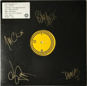 Bob Weir & Wolf Bros Test Pressing signed by Bob Weir, Don Was +2 w/BAS LOA