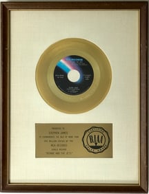 Elton John "Bennie and the Jets" White Matte RIAA Gold 45 Award - RARE