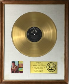 Elvis Presley Blue Hawaii RIAA Gold Album Award presented to Elvis Presley- RARE
