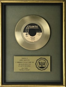 Foreigner "Double Vision" RIAA Gold Single Award