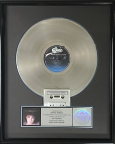 Gloria Estefan & Miami Sound Machine Primitive Love RIAA Platinum Album Award