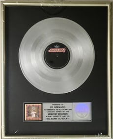 John Mellencamp Mr. Happy Go Lucky RIAA Platinum Album Award