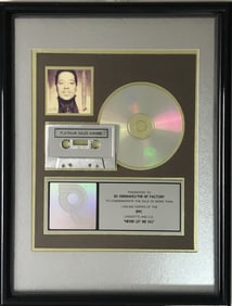 Luther Vandross Never Let Me Go RIAA Platinum Album Award