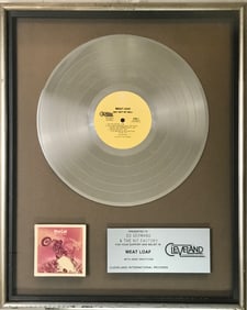 Meat Loaf Bat Out Of Hell 1970s Label Album Award
