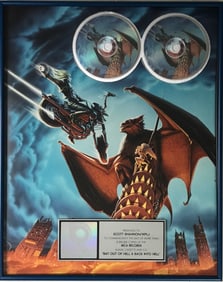 Meat Loaf Bat Out Of Hell II RIAA 2x Multi-Platinum Album Award