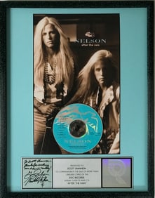Nelson After The Rain RIAA Platinum Album Award signed by the Nelson brothers