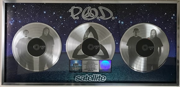 P.O.D. Satellite RIAA 3x Multi-Platinum Album Award