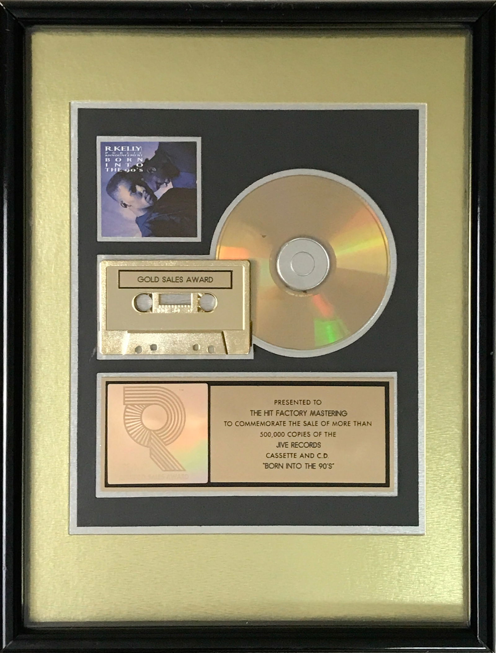 R Kelly & Public Announcement Born Into The 90s RIAA Gold Album Award: RIAA Gold Album Award for R Kelly & Public Announcement album Born Into The 90s. Released on Jan. 14, 1992, it was certified Gold by the RIAA for 500,000 copies sold on June 17, 1992. The album pr