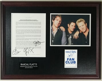 Rascal Flatts Signed Collage w/BAS LOA