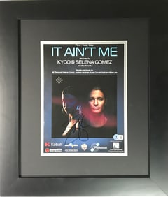 Selena Gomez Signed "It Ain't Me" Sheet Music w/BAS COA