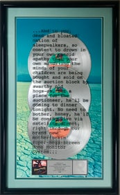 Stone Temple Pilots Core RIAA 3x Multi-Platinum Album Award