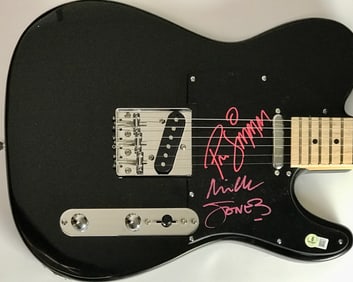 The Clash M Jones P Simonon Signed Guitar w/BAS COA