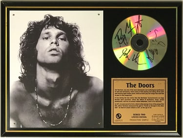 The Doors Plaque Signed by Densmore, Manzarek, Krieger w/BAS LOA