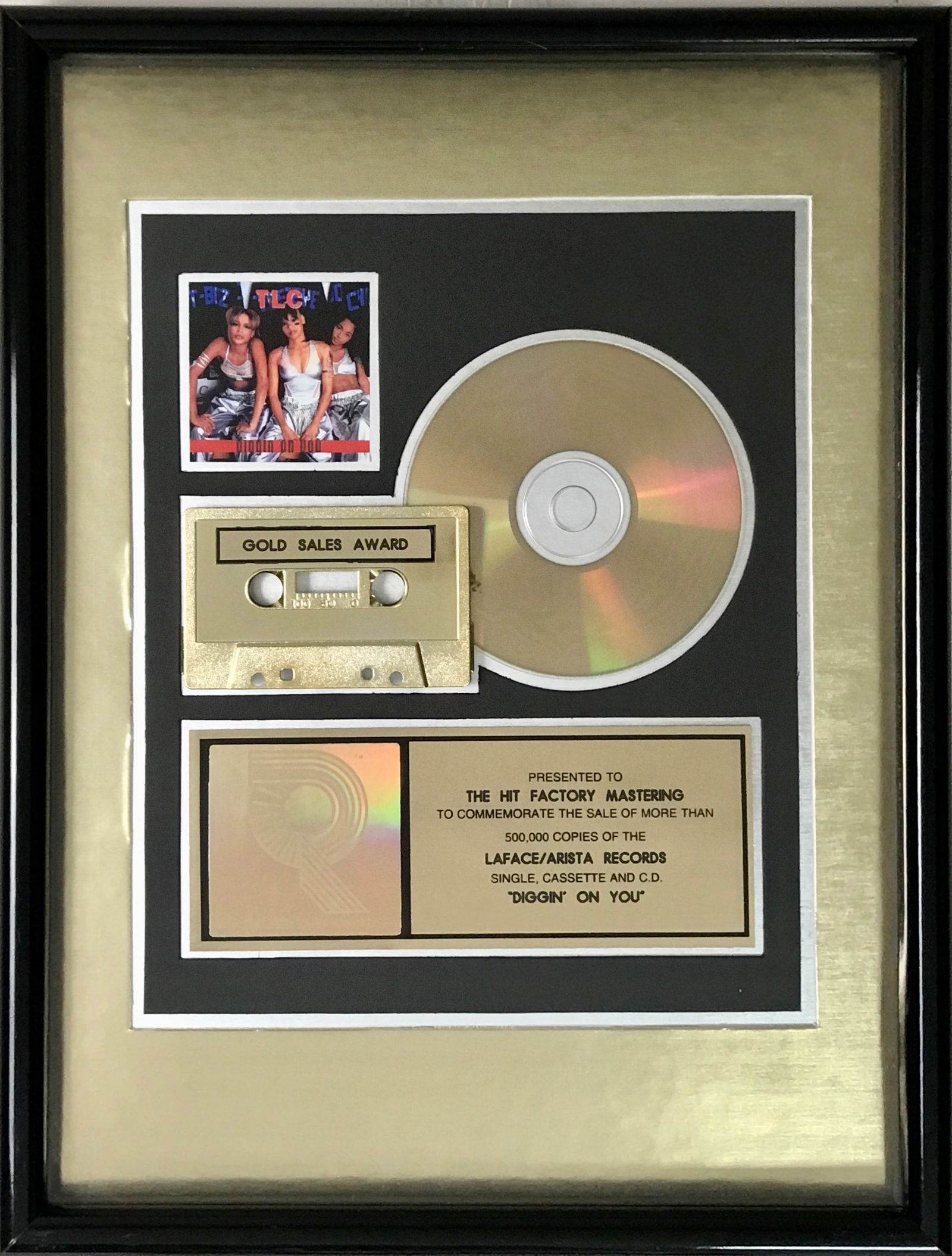 TLC "Diggin' On You" RIAA Gold Single Award (1 of 5)