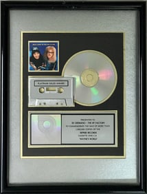 Wayne's World Soundtrack RIAA Platinum Album Award
