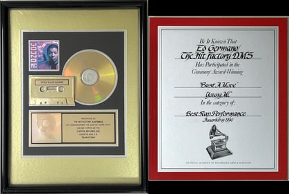 Young MC Brainstorm RIAA Gold Album Award + Grammy Win Certificate