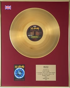 Def Leppard Adrenalize BPI Gold Award to Steve Clark - RARE