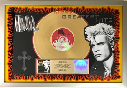 Billy Idol Greatest Hits RIAA Gold Album Award