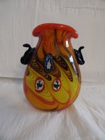 Vintage Antique , ( Fenicio Art Glass Vase )