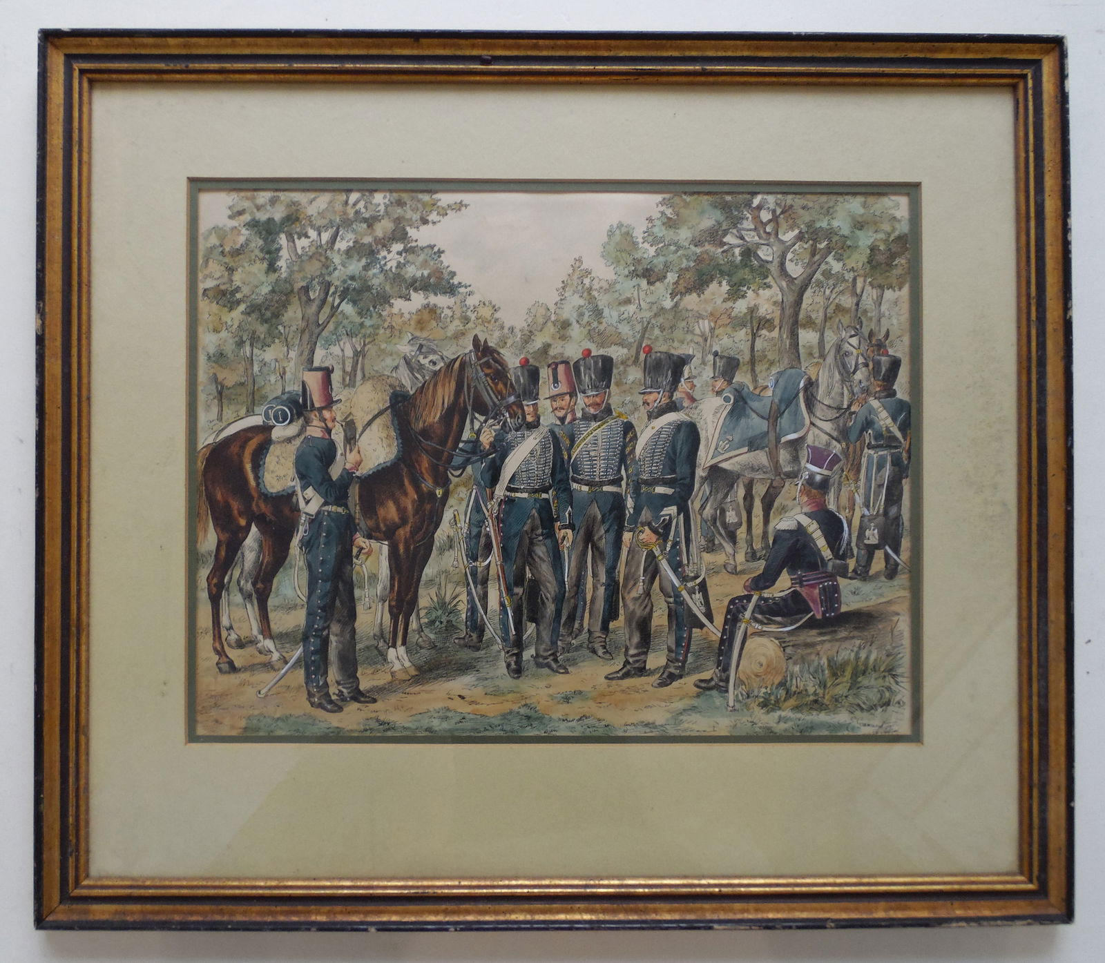 Antique : French signed engraving  ( French War ) (1 of 6)