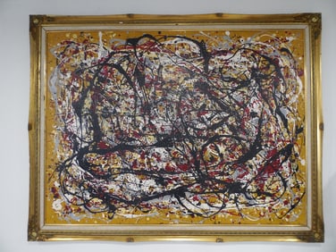 Jackson Pollock (1912 - 1956) ( no coa )  in the style of  ( atributed )