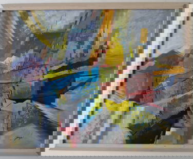 Jose Tanig Joya ( Untitle ): Jose Tanig Joya ( Untitle ) ( No coa) Size: 30"H x 24"W. Year Created: 1977Signature: Signed Medium/Ground: Acrylic panel Artist Biography :Jose Tanig Joya Born: 1931 - Manila, PhilippinesDied: 1995Kn