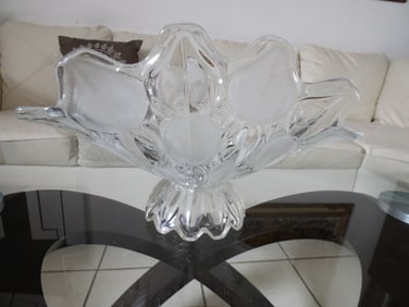 Clear Crackle Glass Bowl