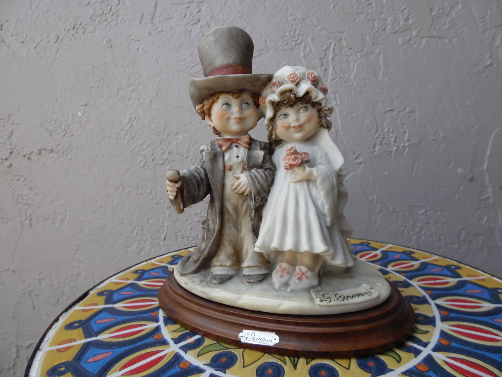 G. Armani Capodimonte Bride and Groom Figurine: Unique Opportunity! Vintage '82 Capodimonte “Child’s Play” Bride & Groom Figurine by Giuseppe Armani – Italian Fine Porcelain ArtDiscover this enchanting piece of Italian art, an exquisite