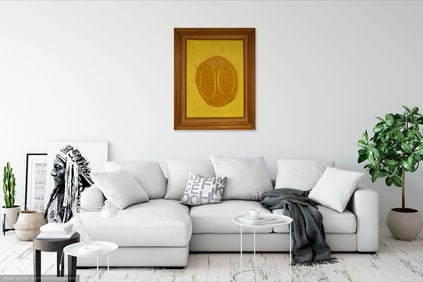 lucio Fontana : Untitle ( Concetto Spaziale (Spatial Concept)