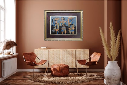 In the style of Pablo Picasso – Mixed Media Composition, 20.5"H x 30"W