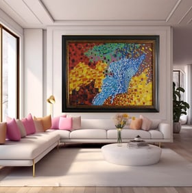 In the style of Lynne Mapp Drexler – "The Wonder Garden", Oil on Canvas