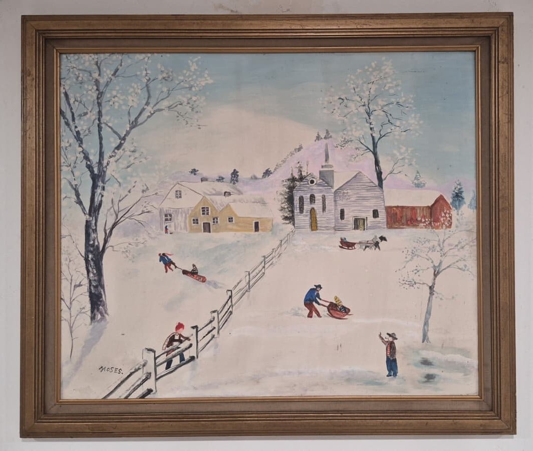 Atributed to : Grandma Moses " Winter " ( Atributed ) - 2