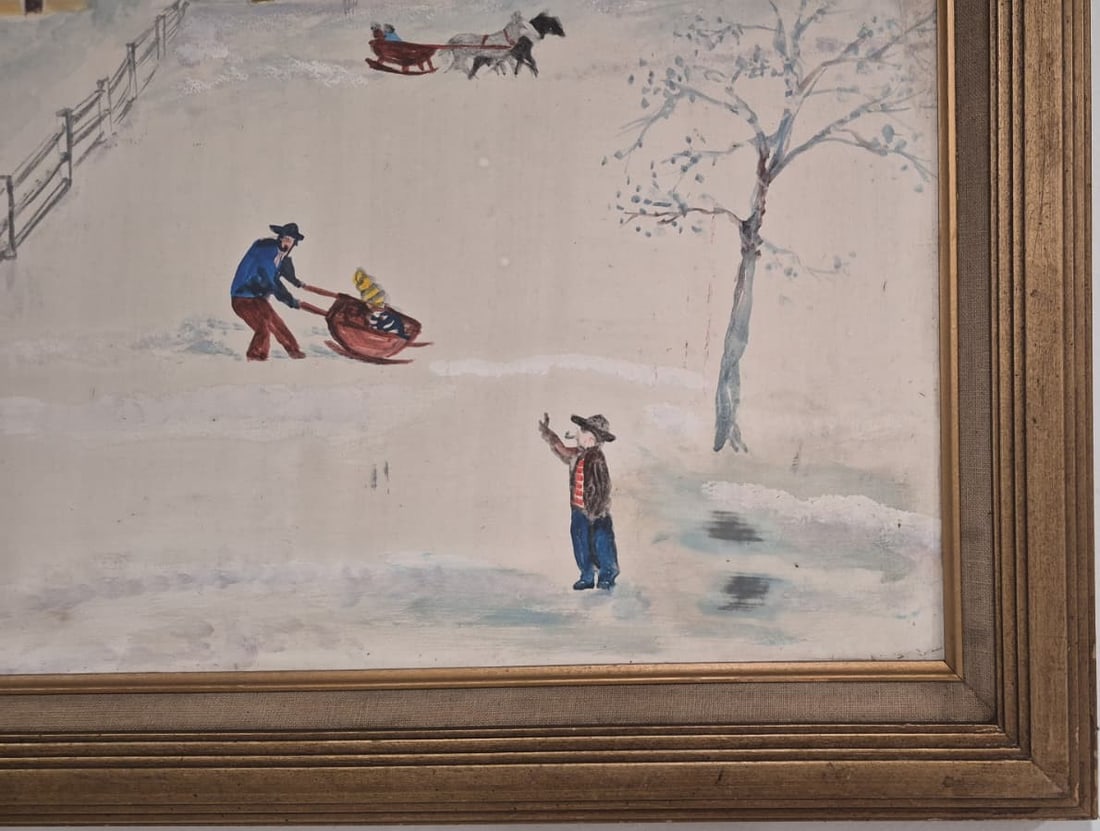 Atributed to : Grandma Moses " Winter " ( Atributed ) - 3