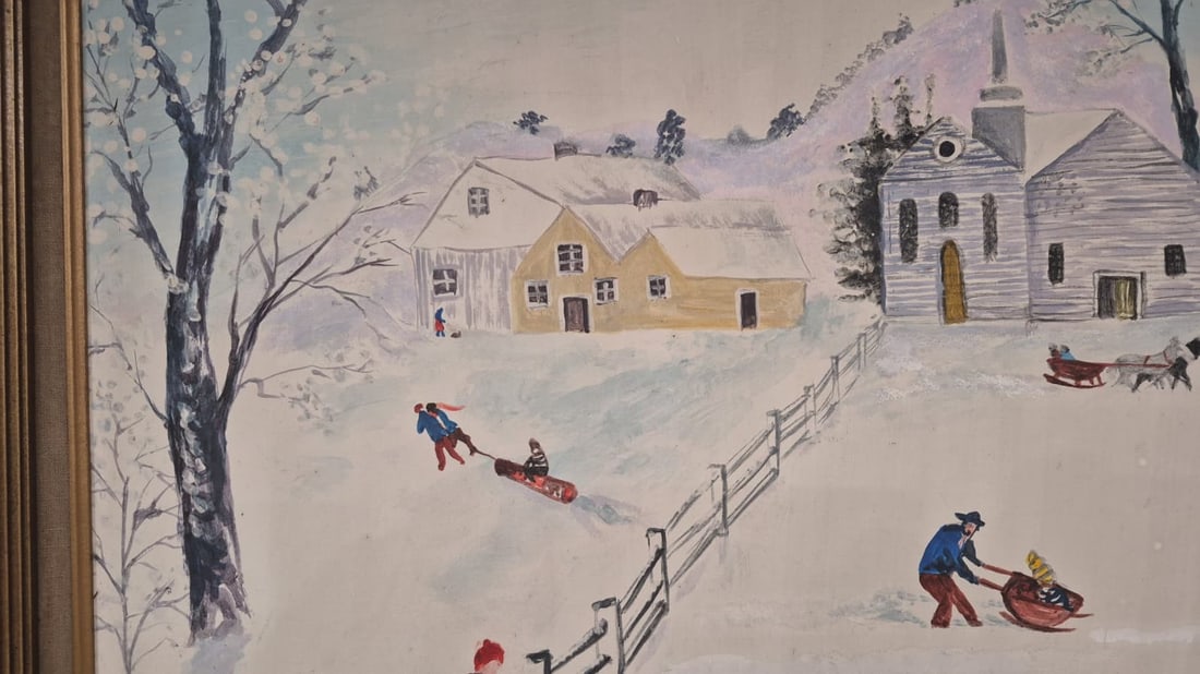 Atributed to : Grandma Moses " Winter " ( Atributed ) - 5
