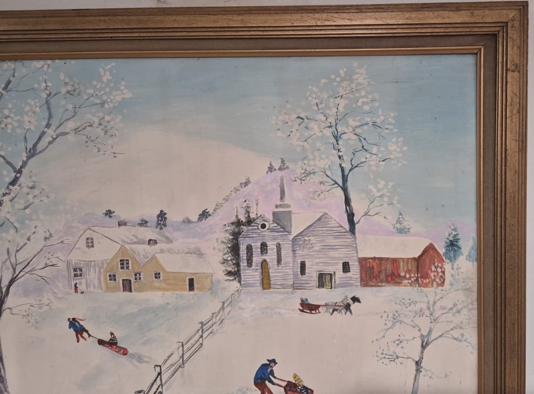 Atributed to : Grandma Moses " Winter " ( Atributed ) - 6