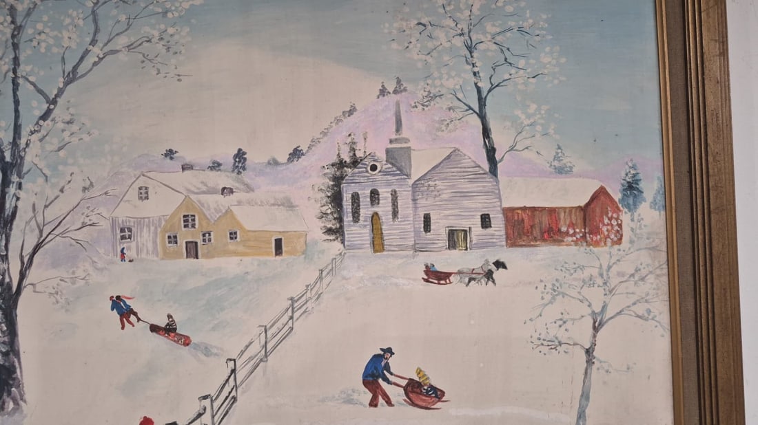 Atributed to : Grandma Moses " Winter " ( Atributed ) - 7