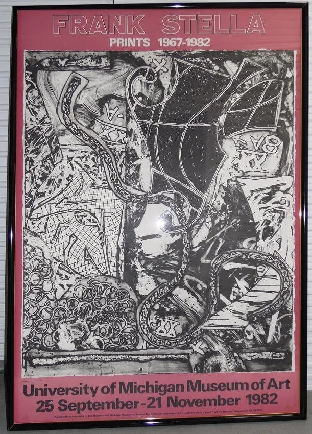 Frank Stella - Whitney Museum of American Art: Prints 1967-1982 Poster: DescriptionArtist: Frank StellaTitle: Whitney Museum of American Art: Prints 1967-1982 PosterYear: 1982Dimensions: 75 7/8in. by 52 3/4in.Edition: From the Rare Limited Edition of 100Publisher: Tyler