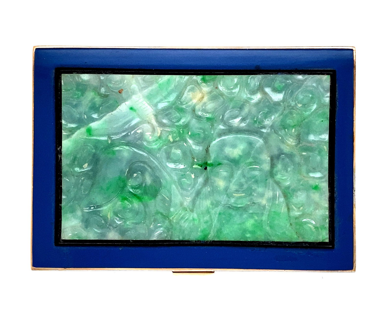 Enamel Compact with Jade Panel by Asprey (1 of 7)