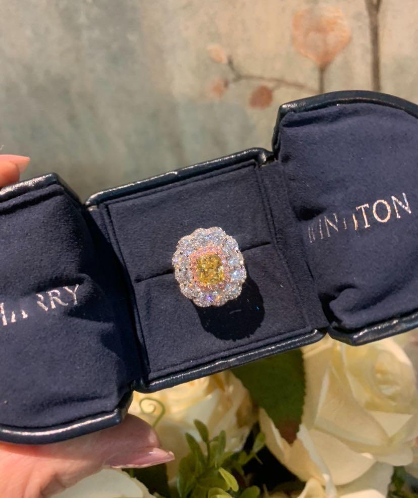 925 Silver 2ct Yellow Gem Ring - 3