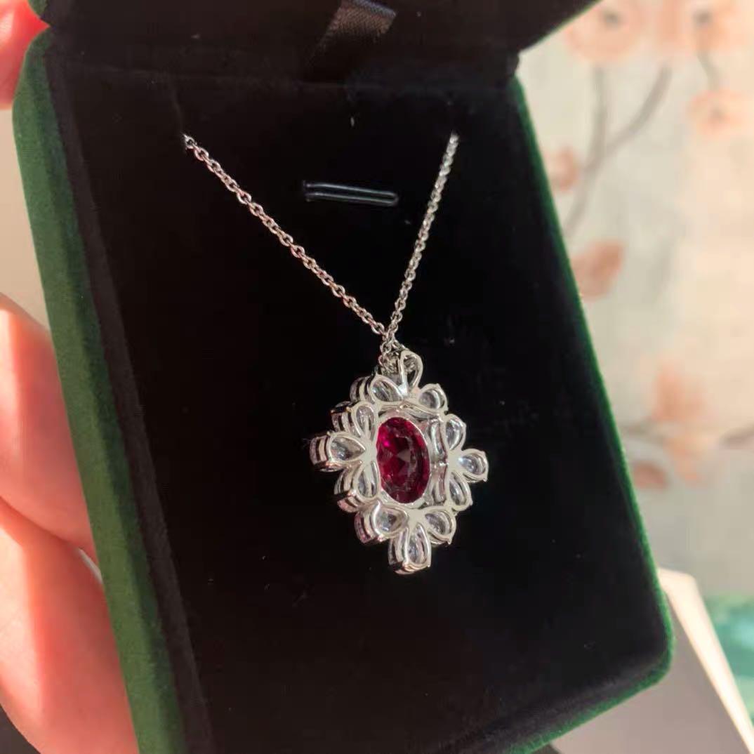 925 Silver 4ct Ruby Pendant - 3