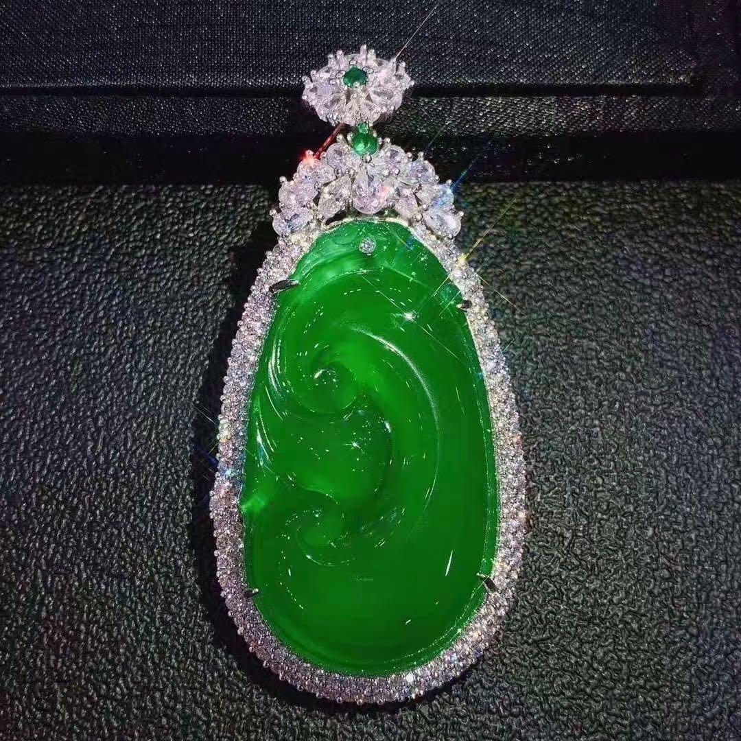 925 Silver Jade Ruyi Pendant - 3