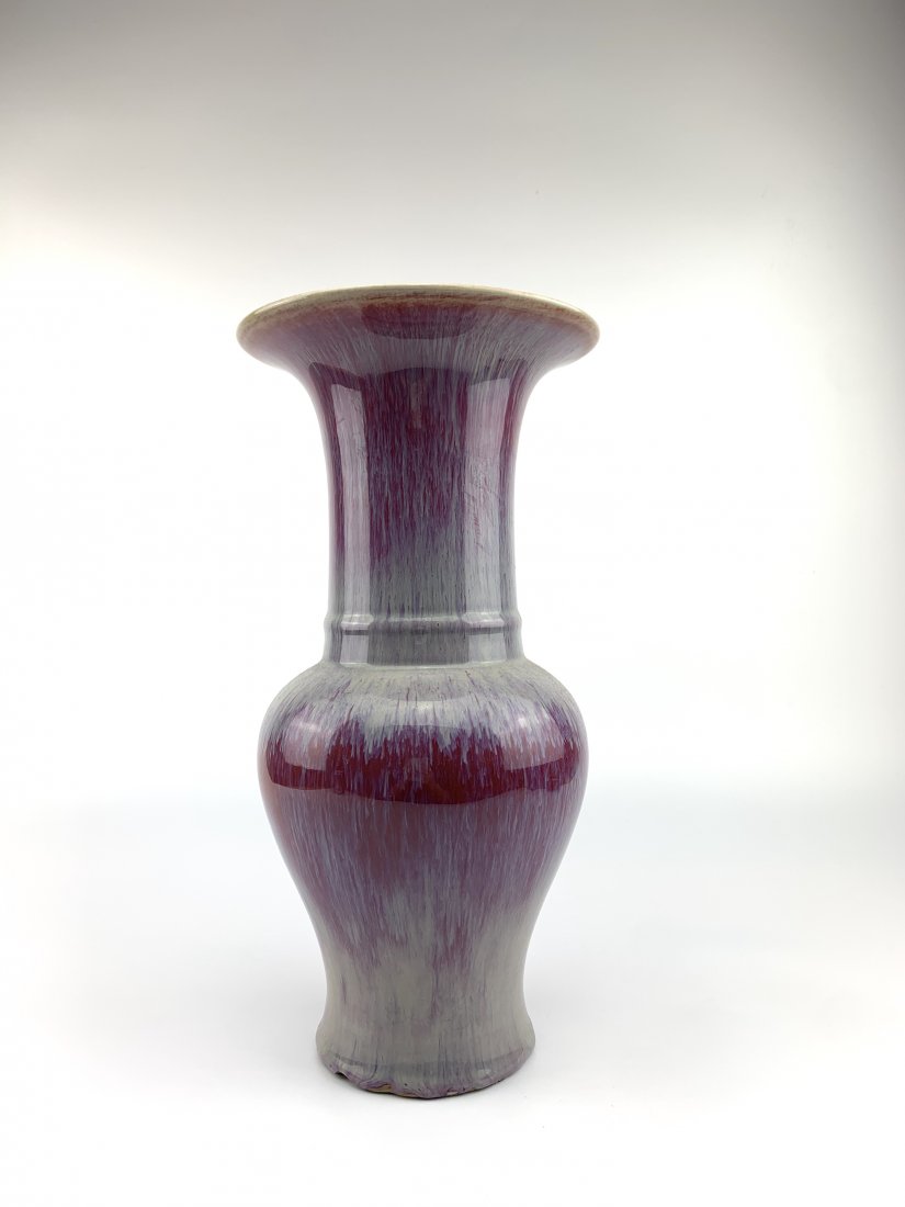 A FINE FLAMBÉ-GLAZED 'PHOENIX TAIL' VASE (1 of 6)