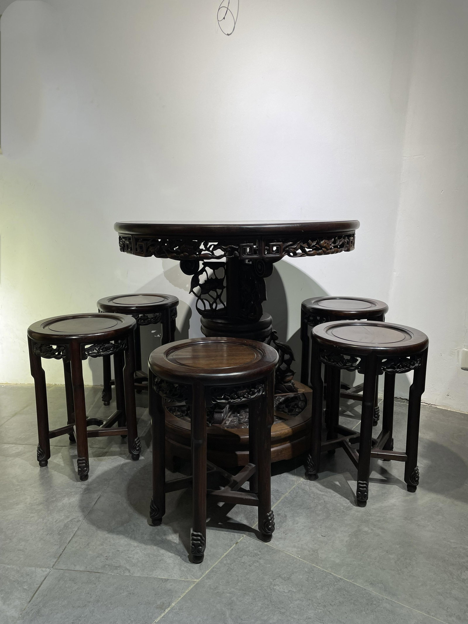 A set of Chinese table and seats (1 of 15)
