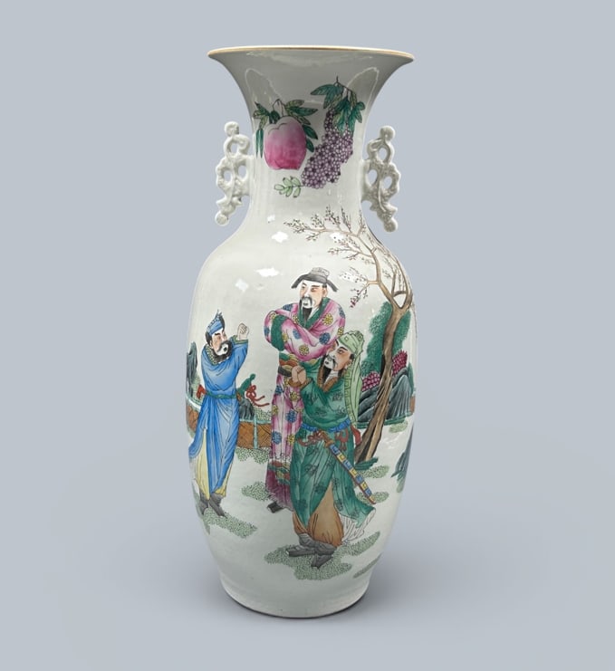 Chinese Art, A Large Famille Rose Vase Decorated with Figures, 19th Century, Qing Dynasty (1 of 4)