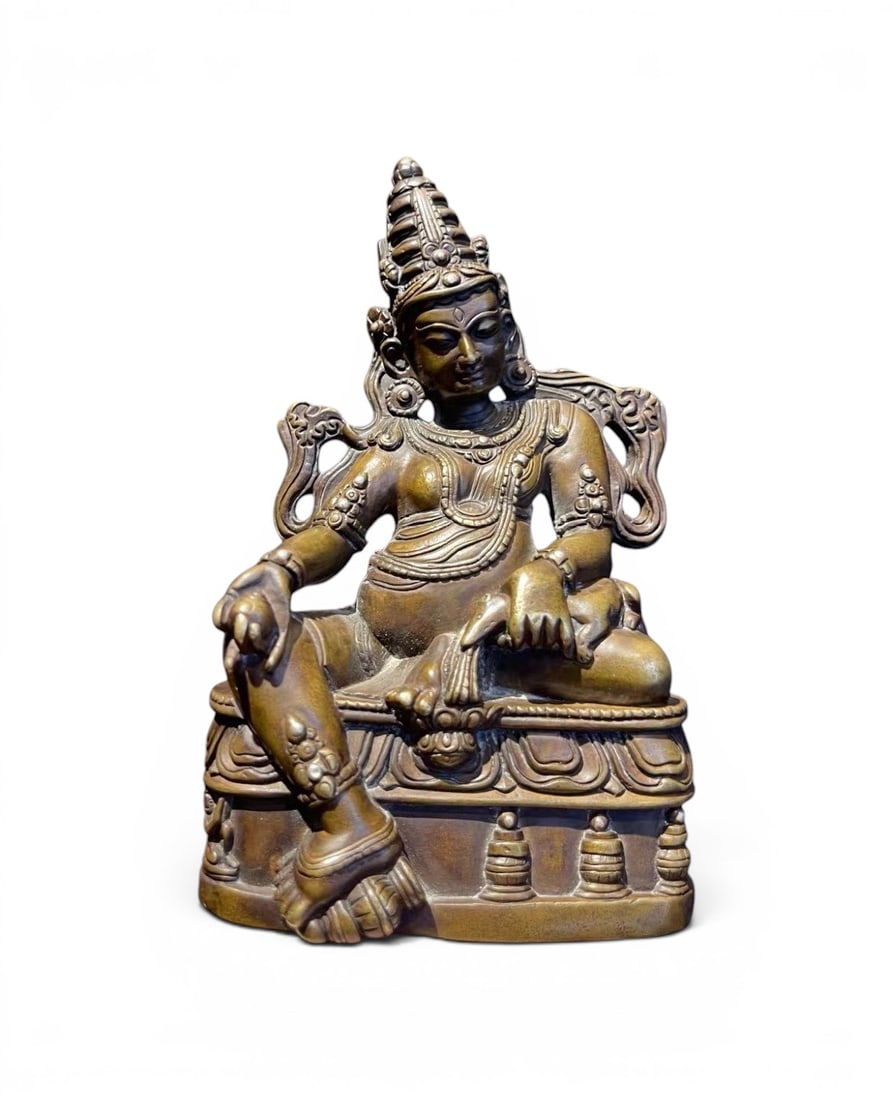 Himalayan Art, Tibet, A Bronze Figure of Yellow Jambhala in Pala Style, 15th-16th Century (1 of 3)