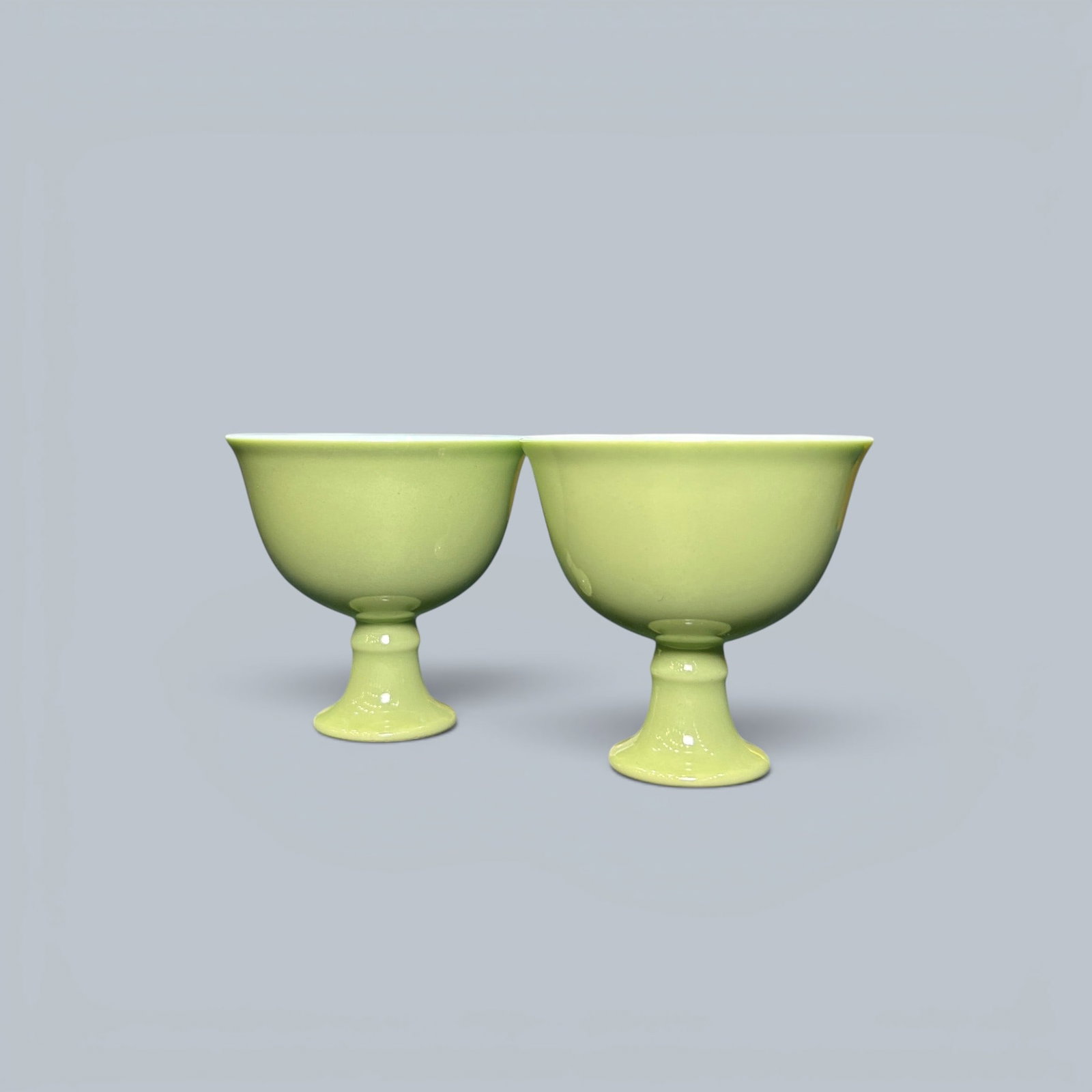Chinese Art, A Group of Two Celadon Cups, 18th Century, Qing Dynasty (1 of 5)