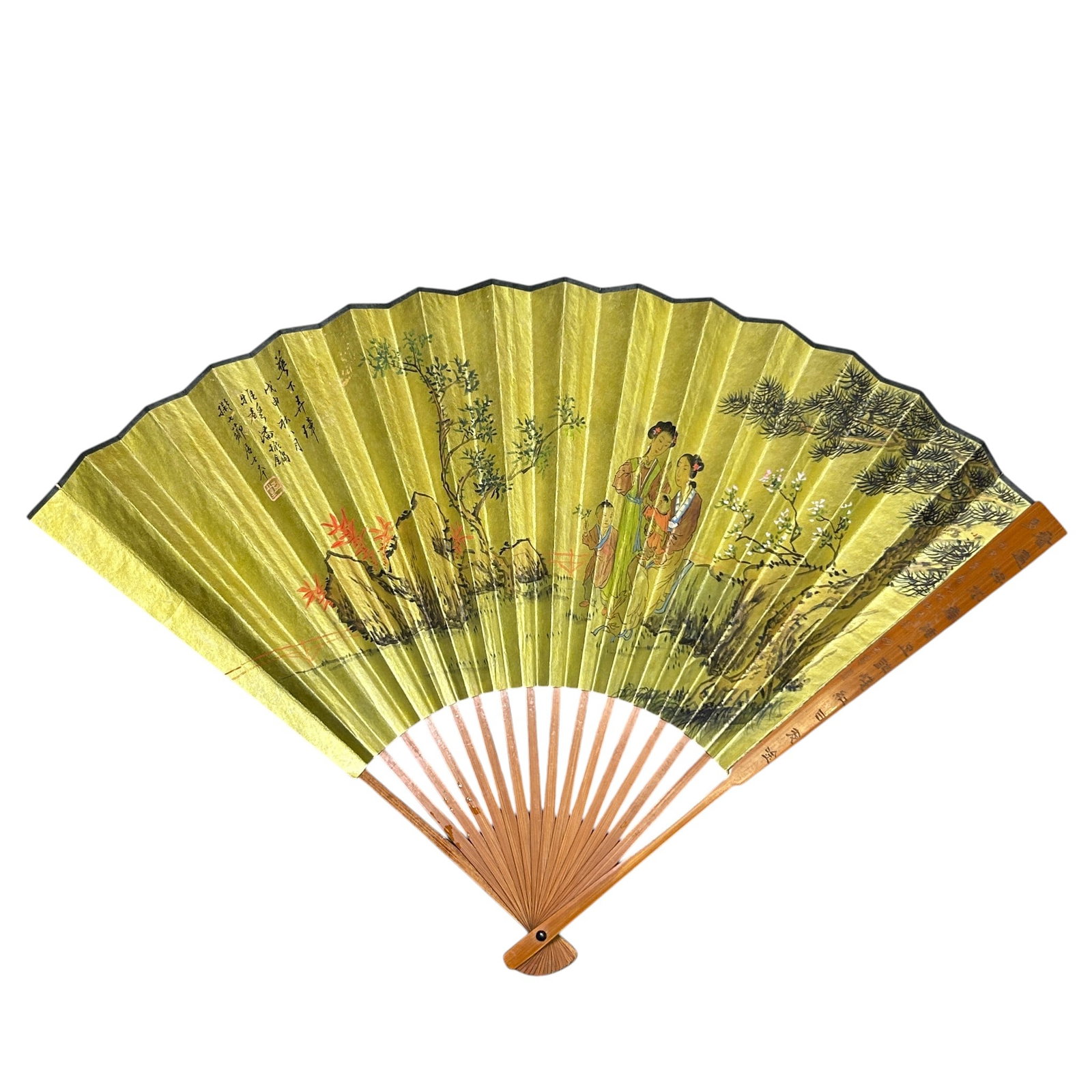 Chinese Art, A Chinese Folding Fan Signed Pan Zhenyong, 20th Century, Modern Period (1 of 13)
