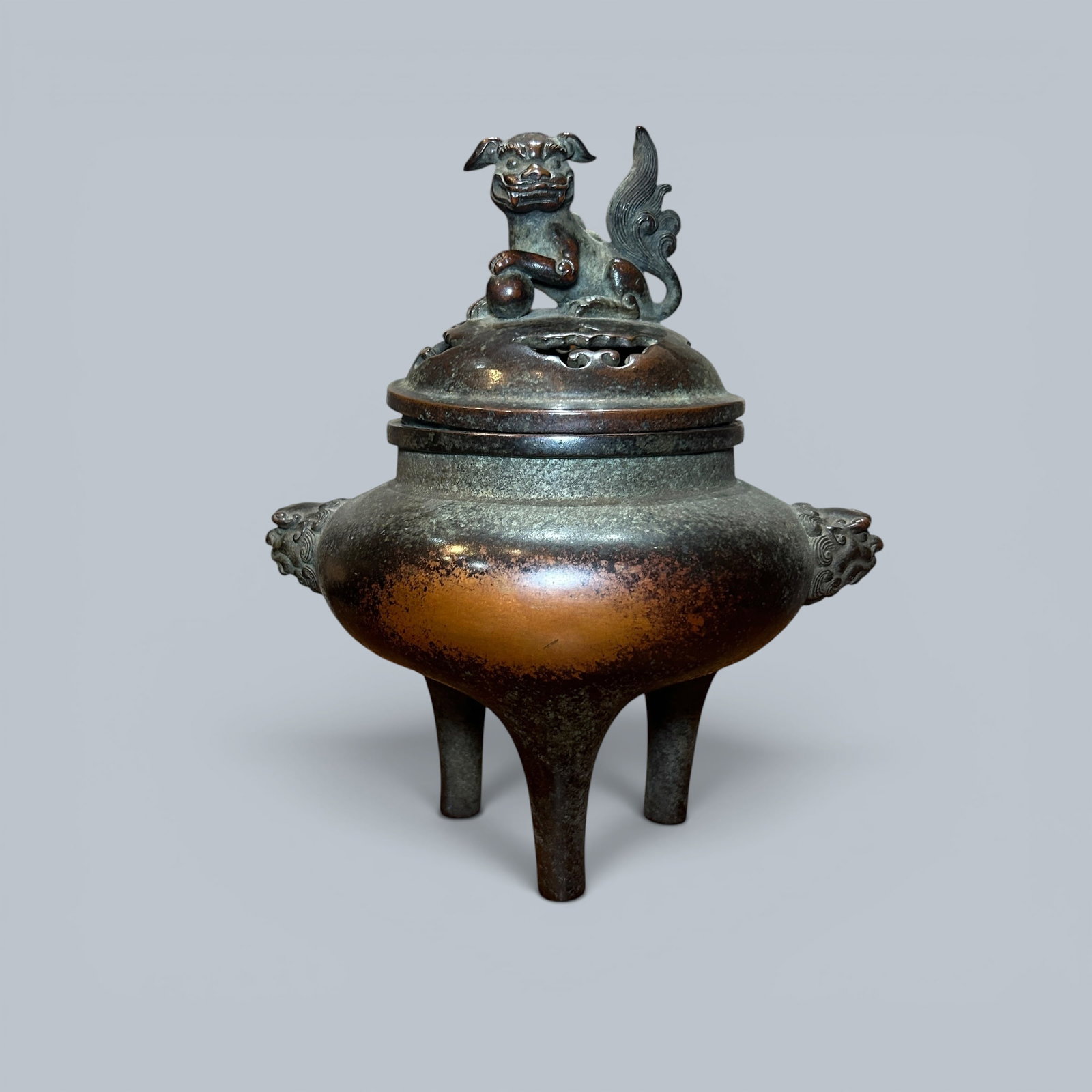 Chinese Art, A Bronze Incense Burner, 18th Century, Qing Dynasty (1 of 11)